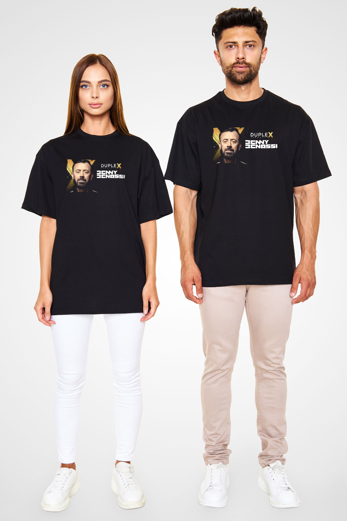 Benny Benassi Siyah Oversize Tişört Oversize T-shirt - TişörtFabrikası