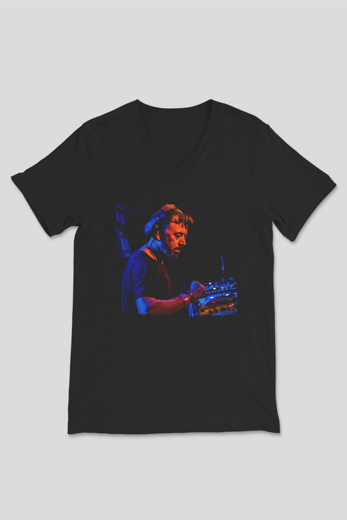 Benny Benassi Siyah Unisex V Yaka Tişört