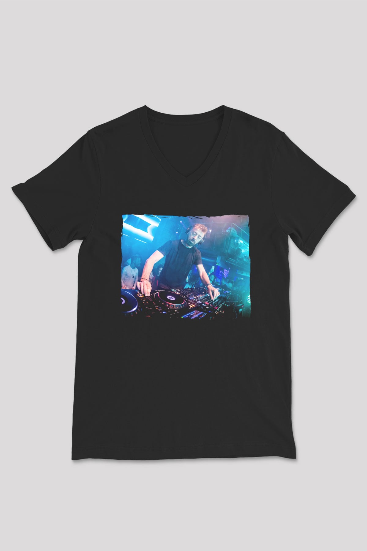 Benny Benassi Siyah Unisex V Yaka Tişört