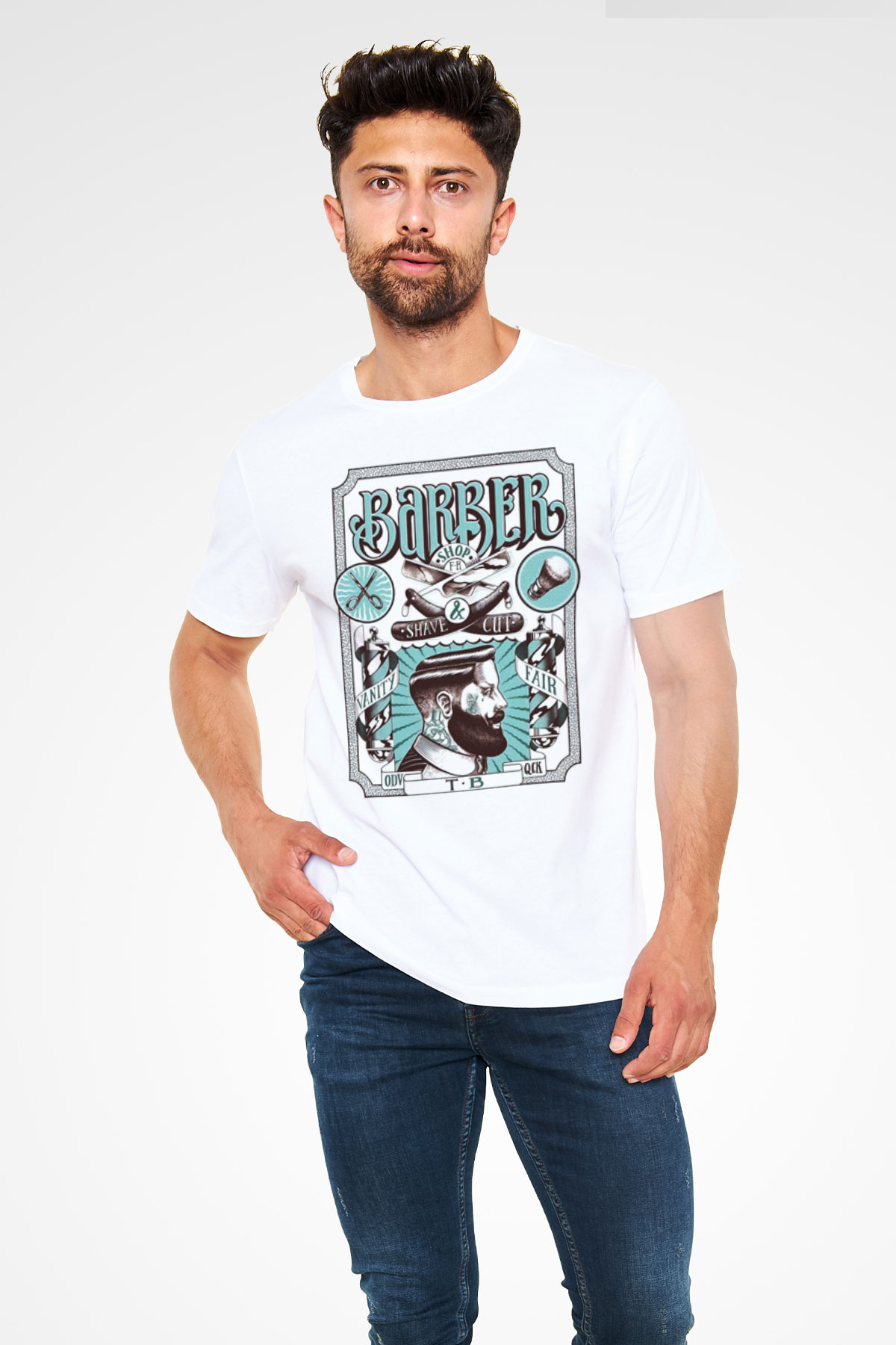 Berber Beyaz Unisex Tişört T-Shirt - TişörtFabrikası