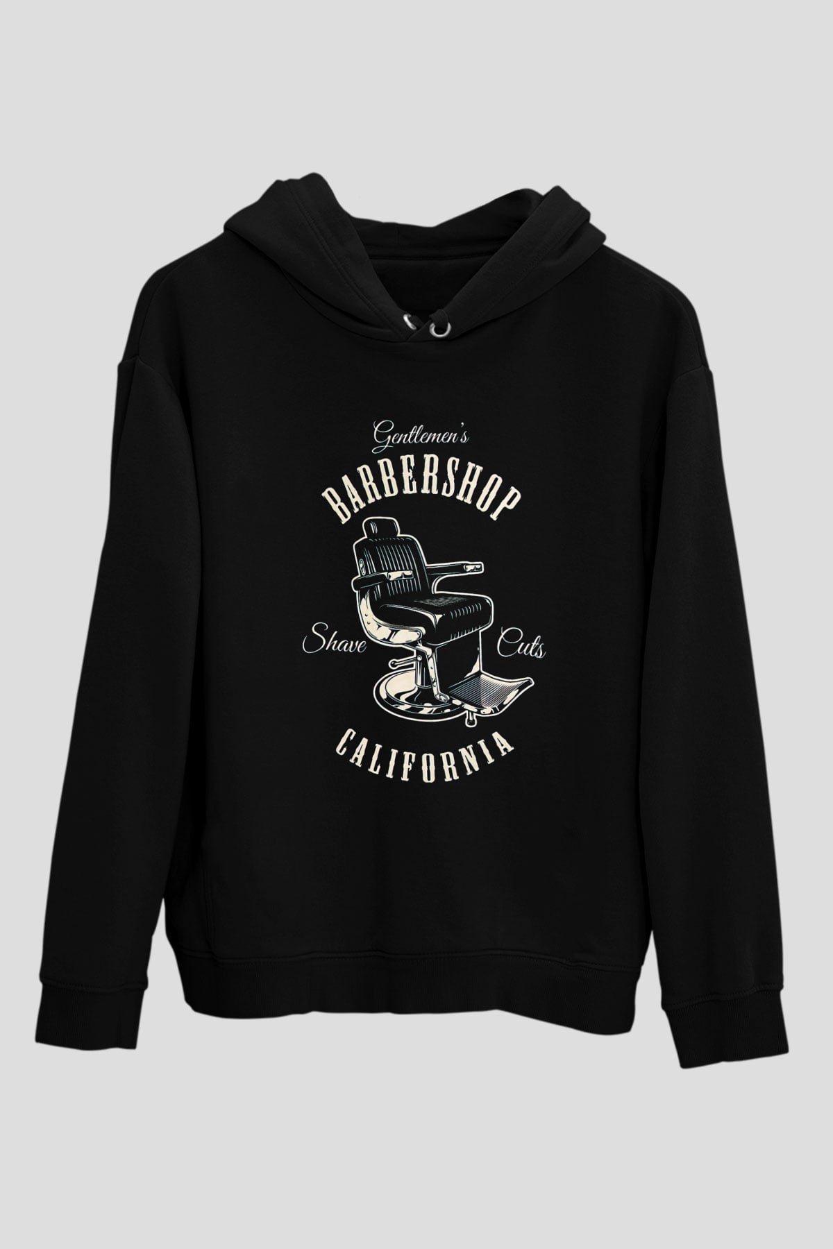 Berber Siyah Unisex Kapüşonlu Sweatshirt