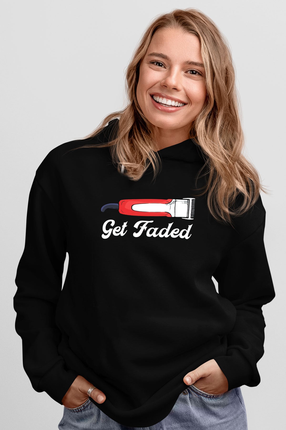 Berber Siyah Unisex Kapüşonlu Sweatshirt