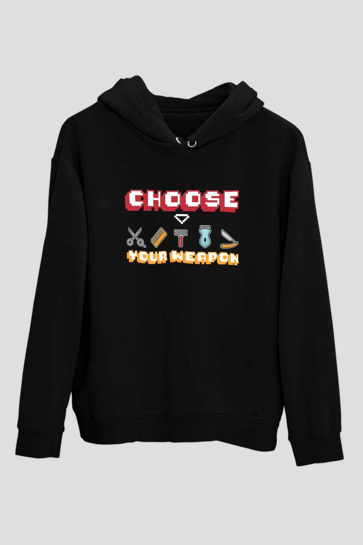Berber Siyah Unisex Kapüşonlu Sweatshirt
