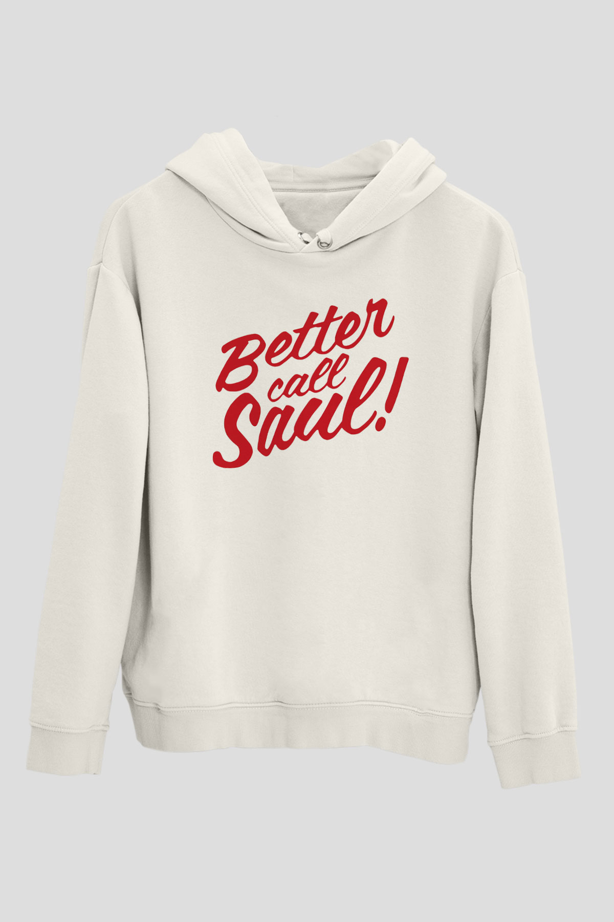 Better Call Saul Beyaz Unisex Kapşonlu Sweatshirt