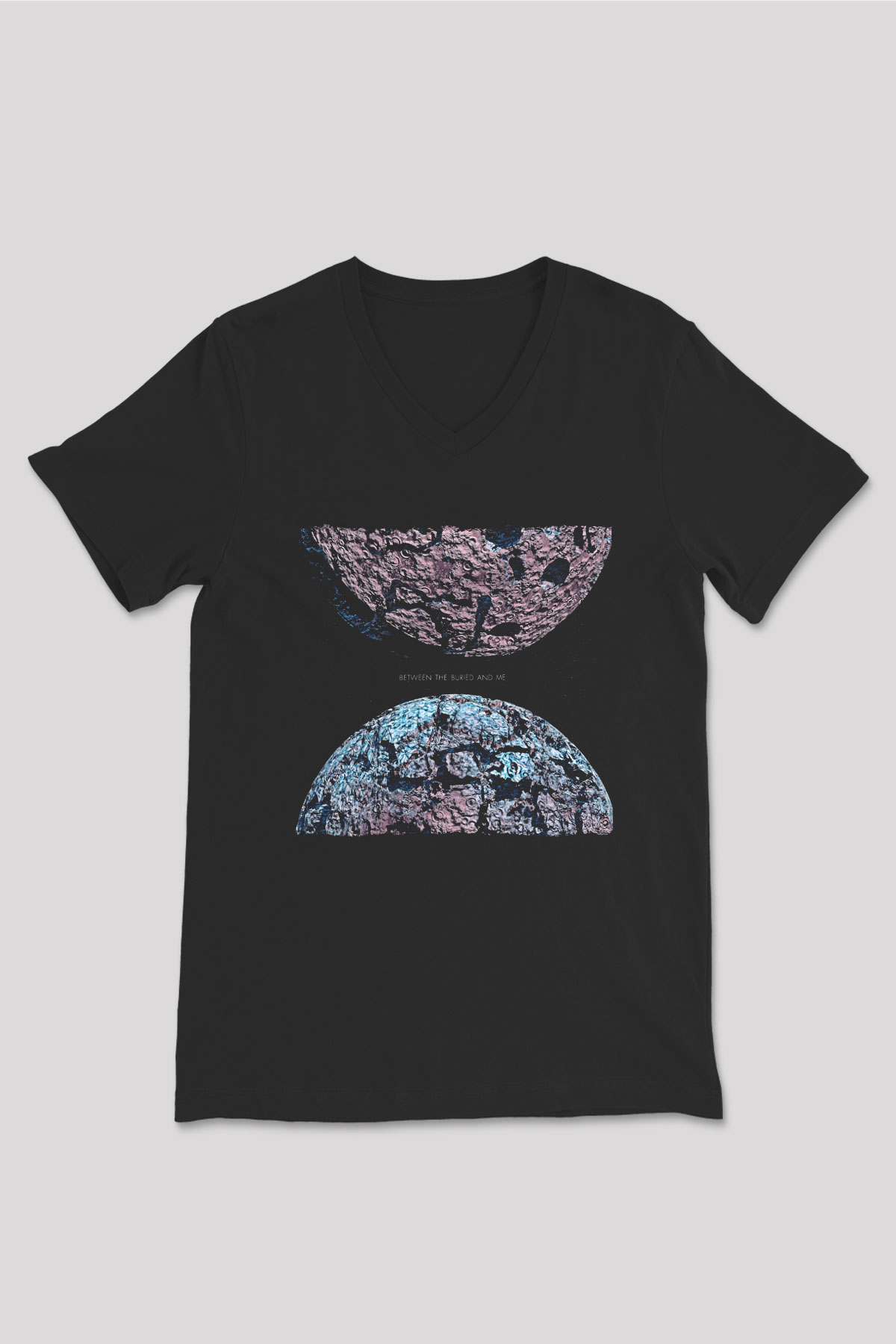 Between The Buried And Me Baskılı Unisex Siyah V Yaka Tişört - Tshirt