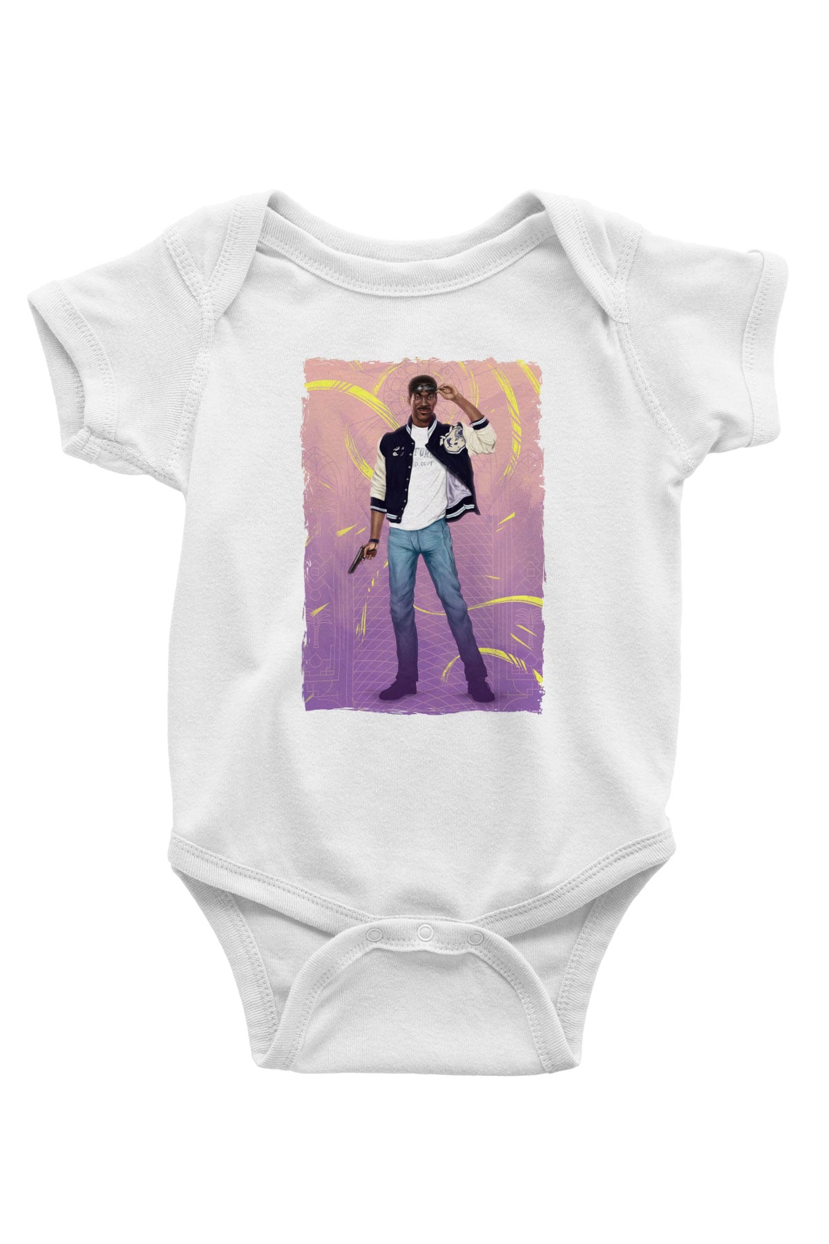 Beverly Hills Cop Beyaz Bebek Body - Zıbın