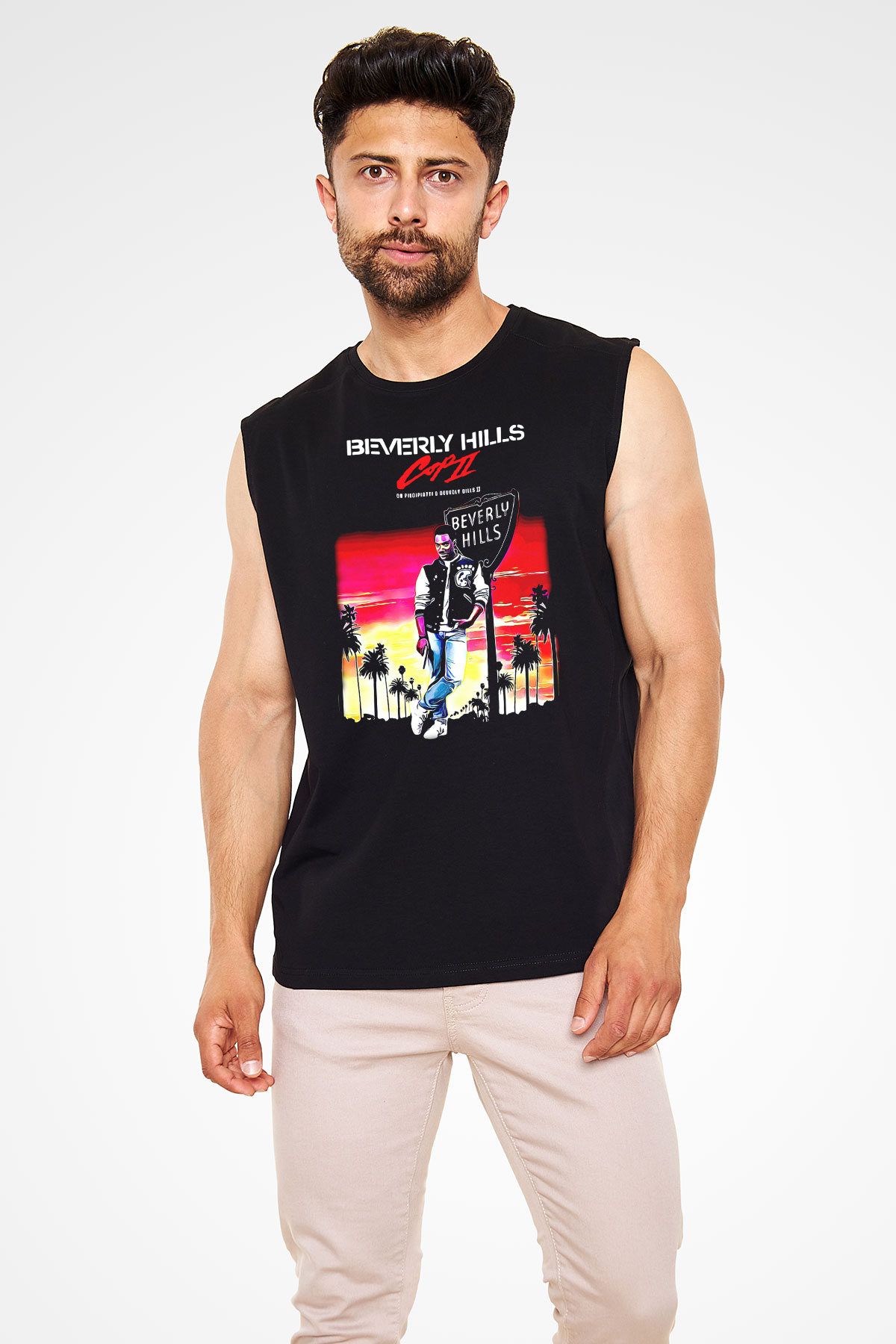 Beverly Hills Cop Siyah Unisex  Kolsuz Tişört