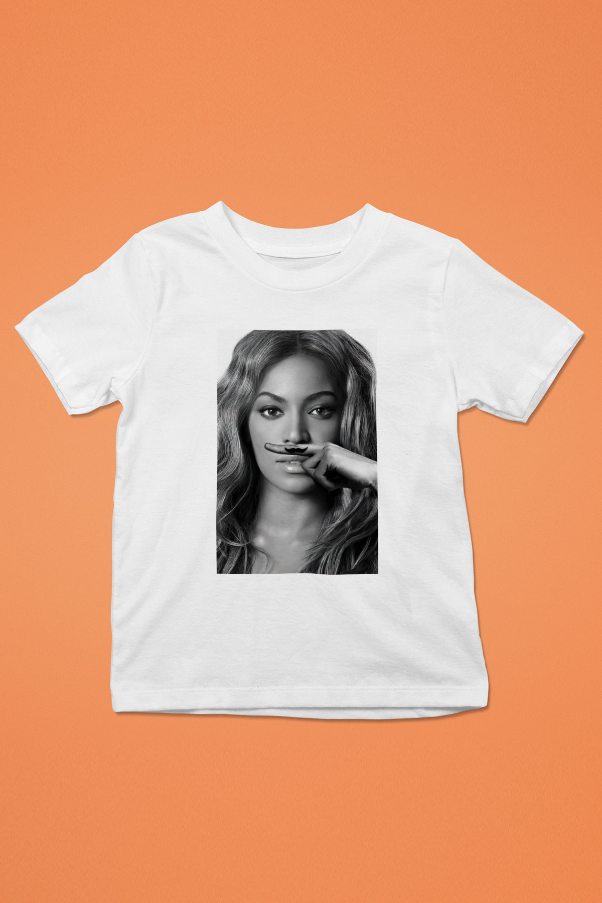 Beyonce Baskılı Beyaz Unisex Çocuk Tişört