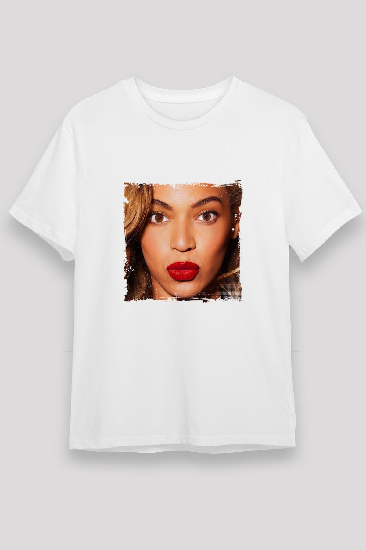 Beyonce Baskılı Unisex Beyaz Tişört