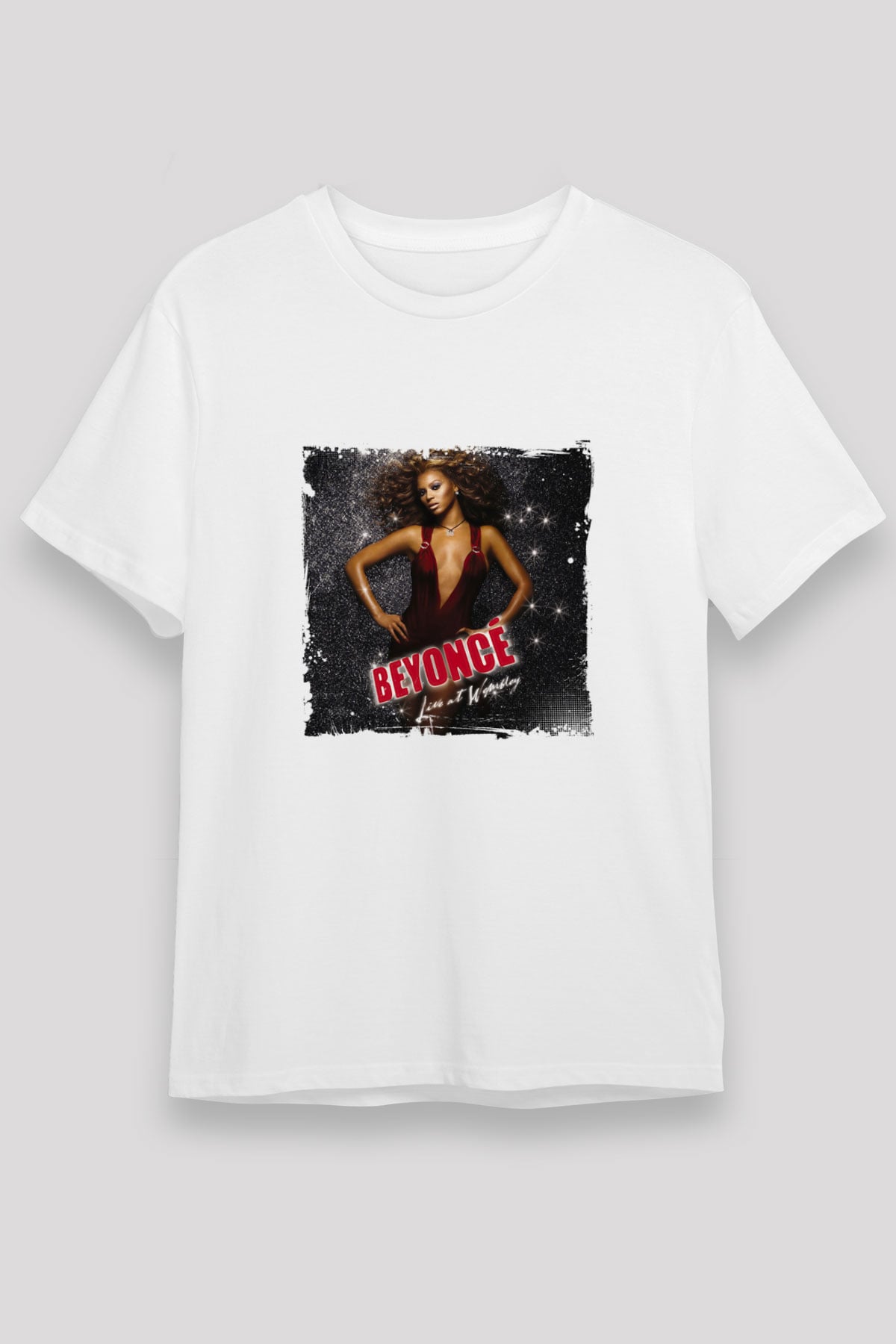 Beyonce Baskılı Unisex Beyaz Tişört