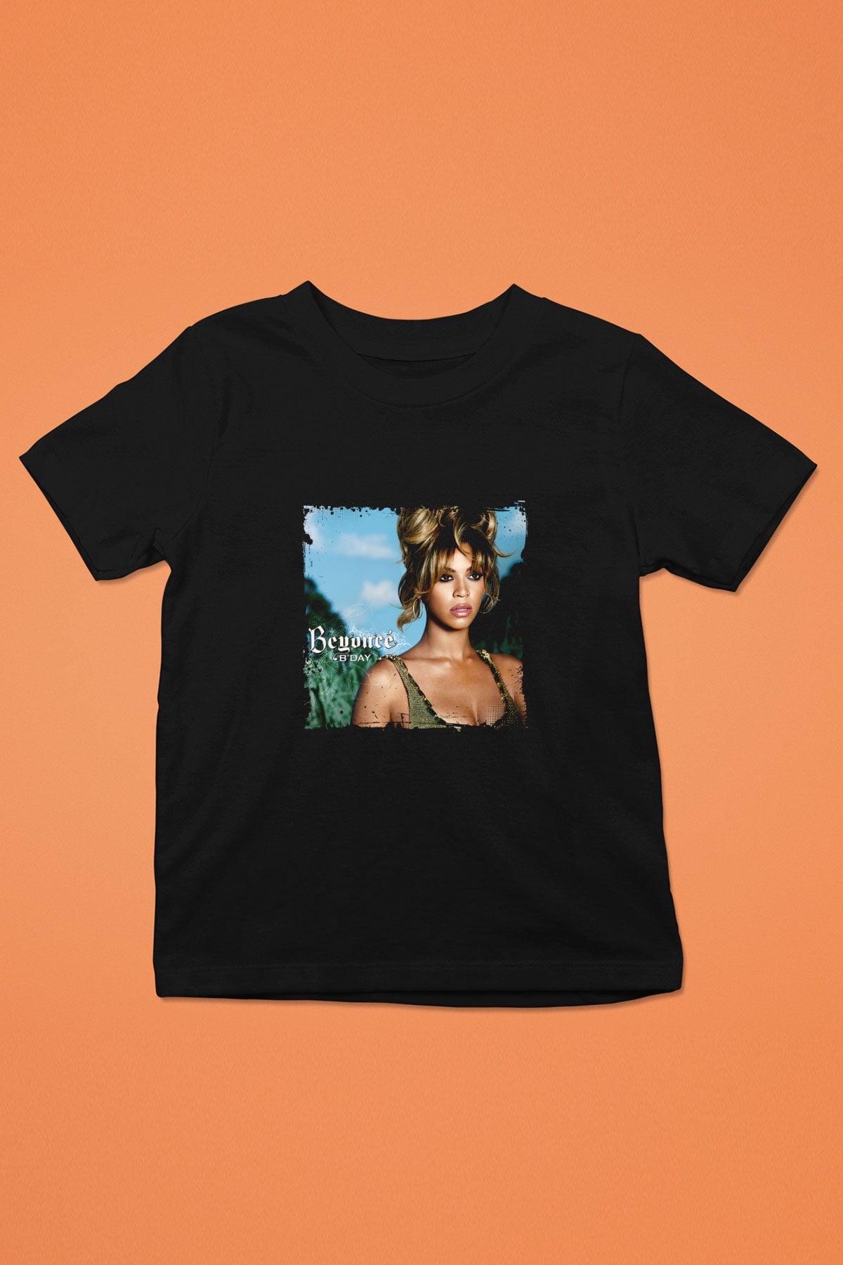 Beyonce Baskılı Unisex Siyah Çocuk Tişört