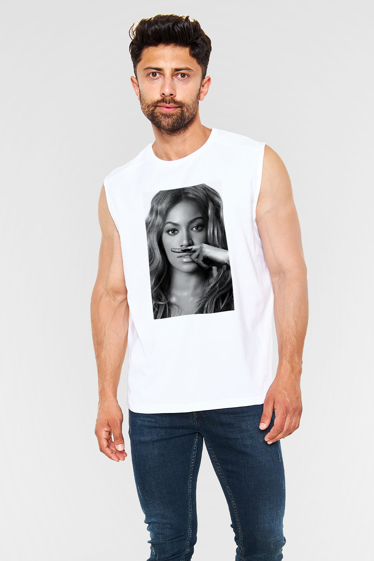 Beyonce Beyaz Unisex Kolsuz Tişört