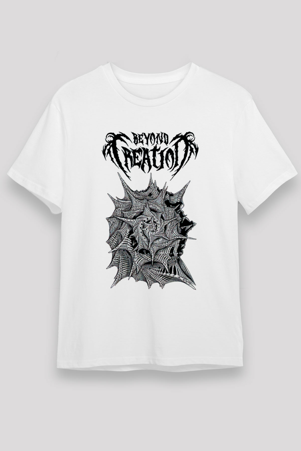 Beyond Creation Baskılı Unisex Beyaz Tişört - Tshirt