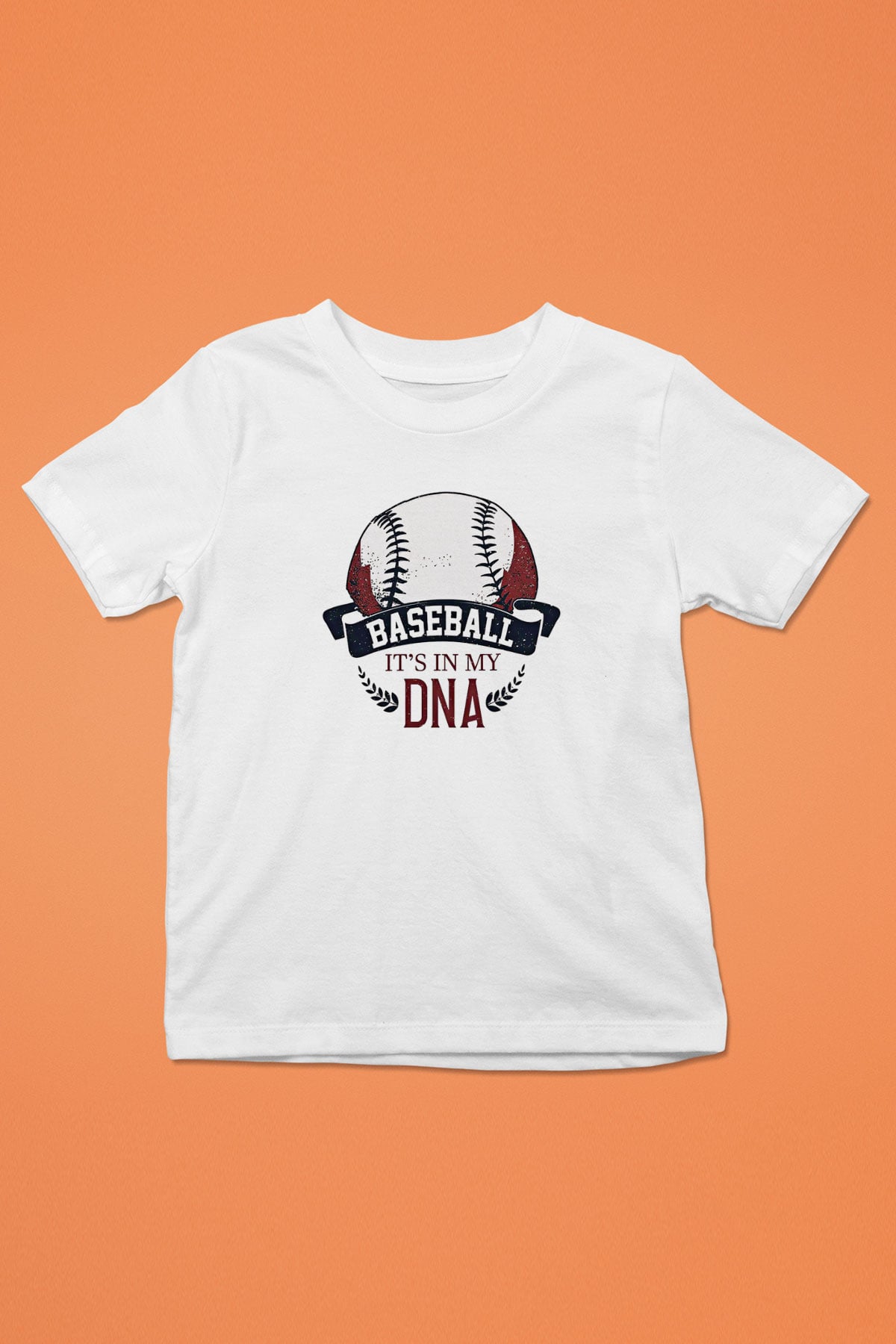 Beyzbol Baskılı Unisex Beyaz Çocuk Tişört - Tshirt