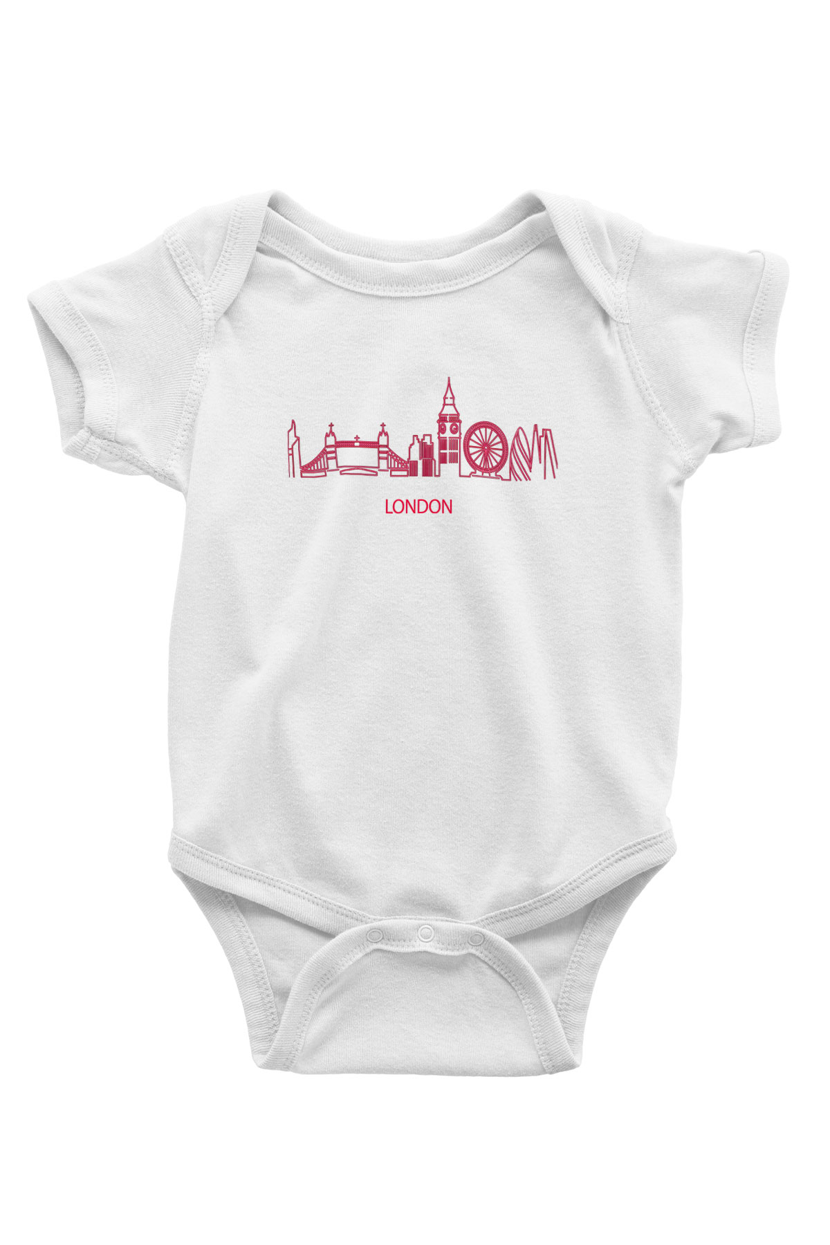 Big Ben Baskılı Beyaz Unisex Bebek Body - Zıbın