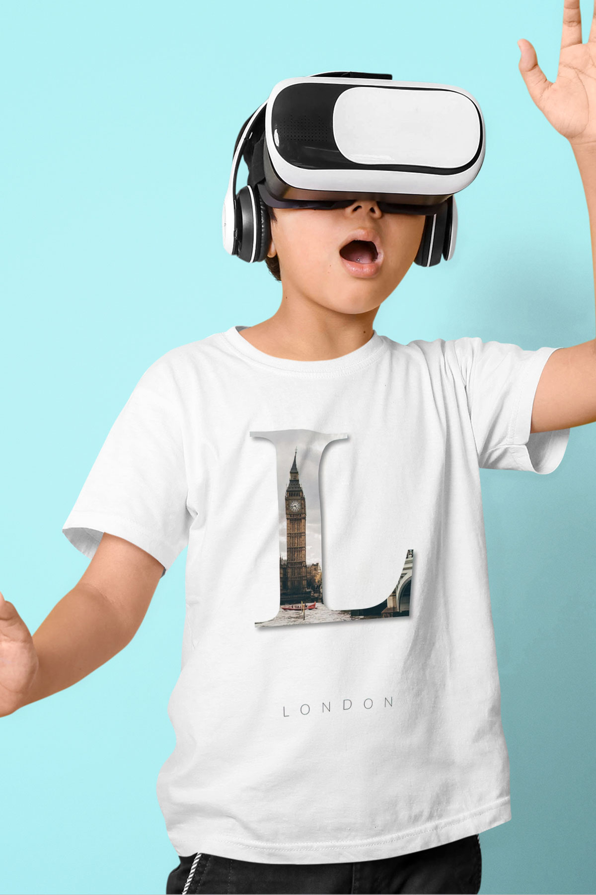 Big Ben Beyaz Unisex Çocuk Tişört