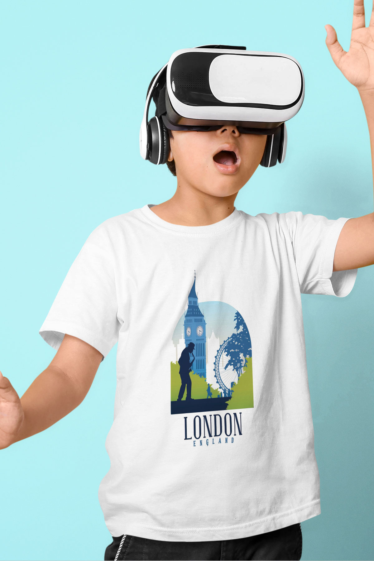 Big Ben Beyaz Unisex Çocuk Tişört