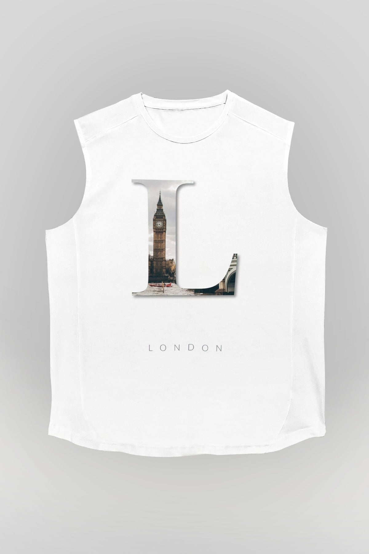 Big Ben Beyaz Unisex Kolsuz Tişört