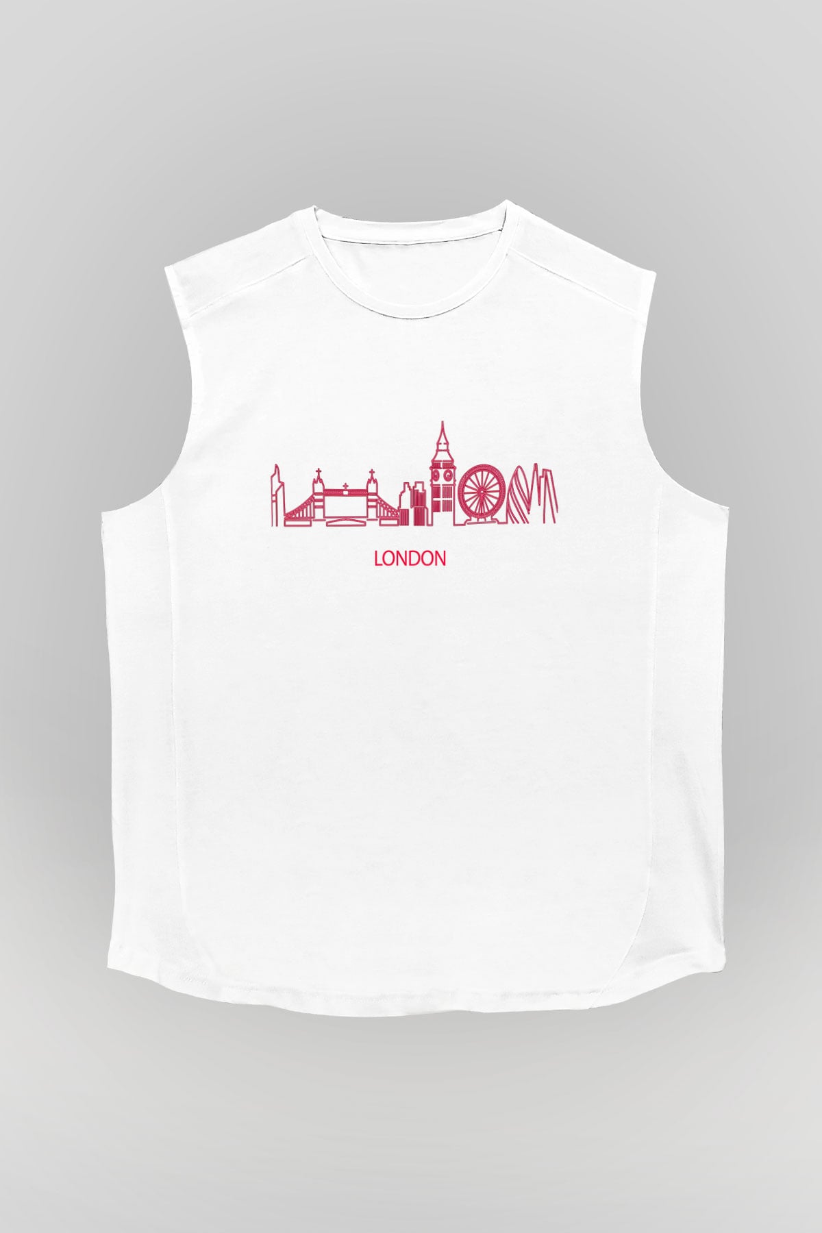 Big Ben Beyaz Unisex Kolsuz Tişört