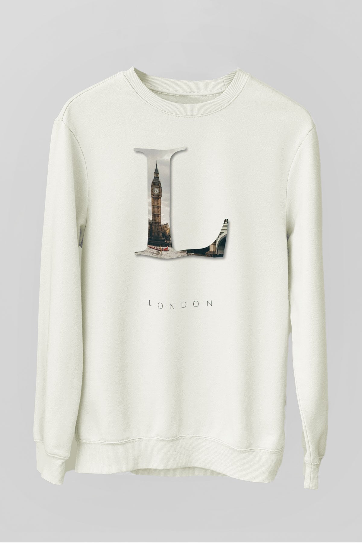 Big Ben Beyaz Unisex Sweatshirt