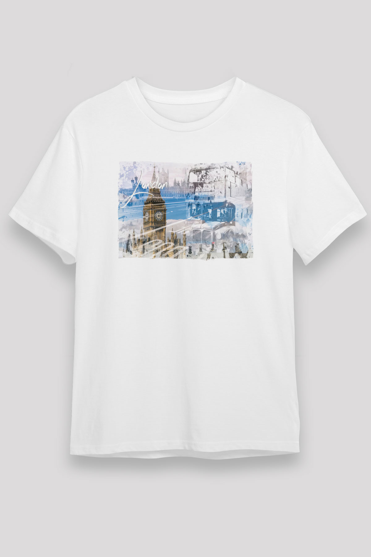 Big Ben Beyaz Unisex Tişört T-Shirt - TişörtFabrikası