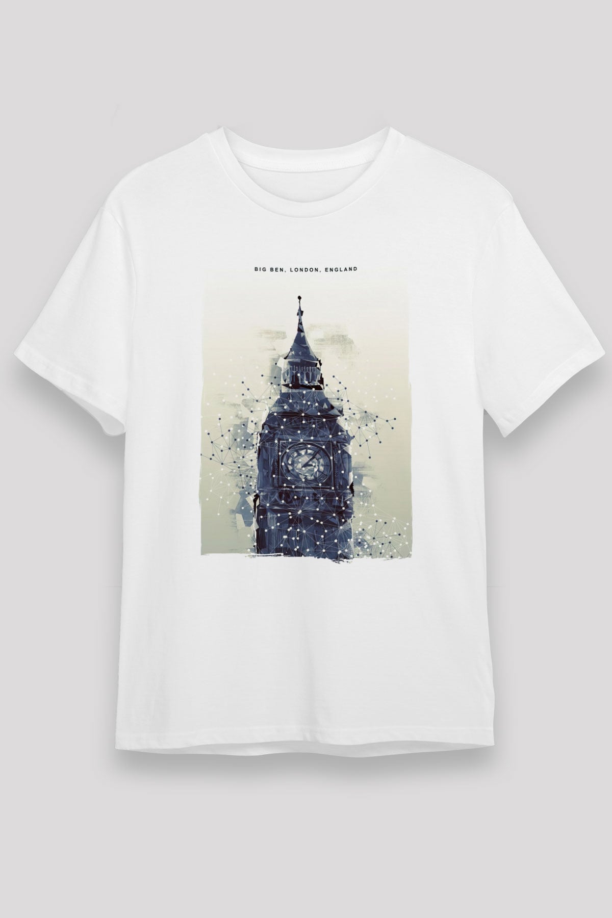 Big Ben Beyaz Unisex Tişört T-Shirt - TişörtFabrikası