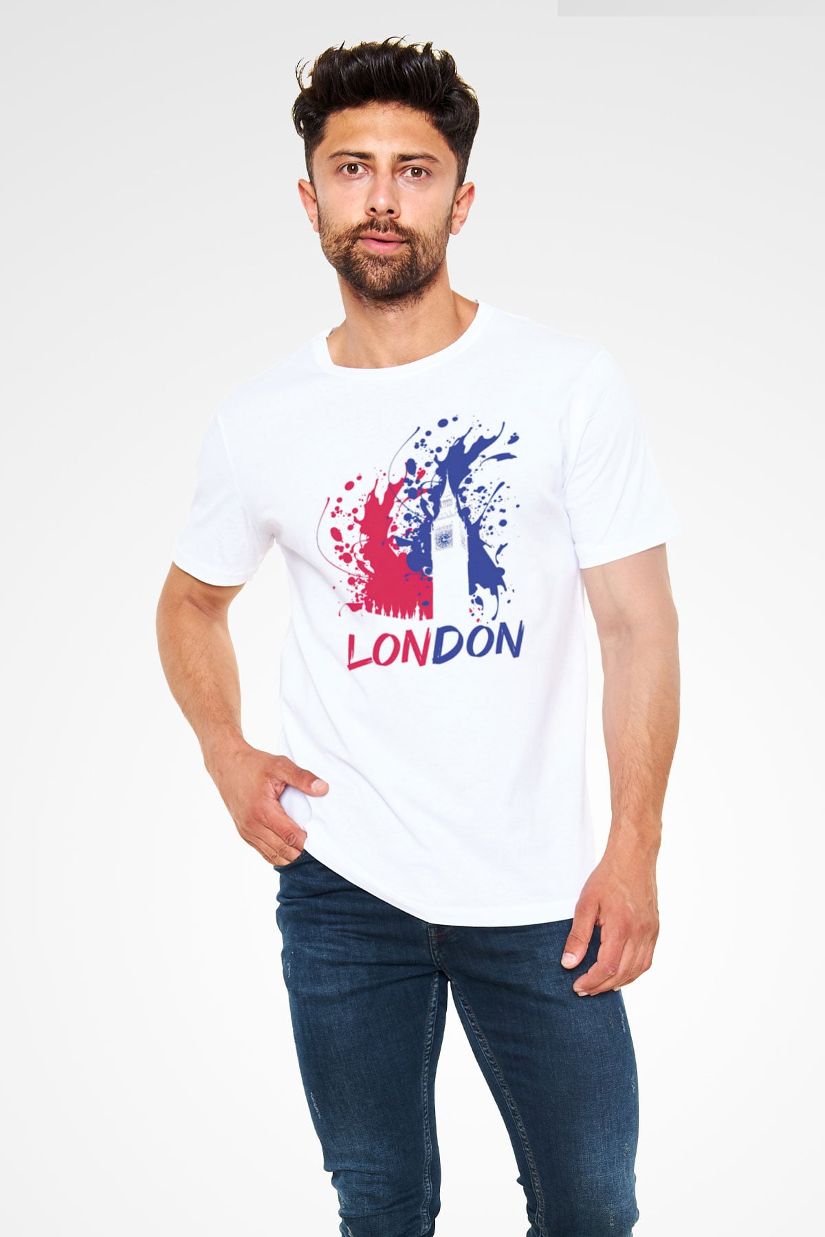 Big Ben Beyaz Unisex Tişört T-Shirt - TişörtFabrikası