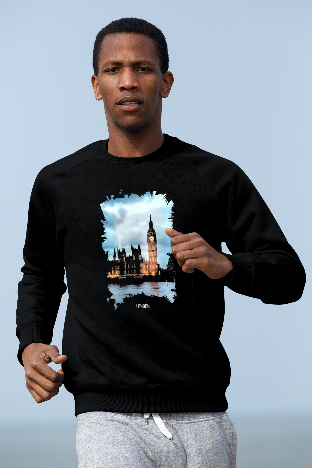 Big Ben Siyah Unisex Sweatshirt