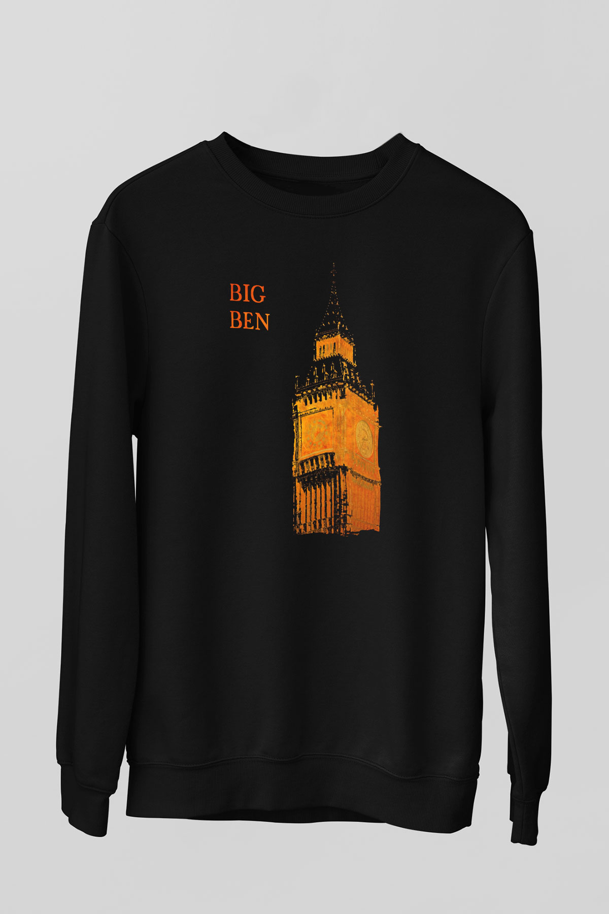 Big Ben Siyah Unisex Sweatshirt