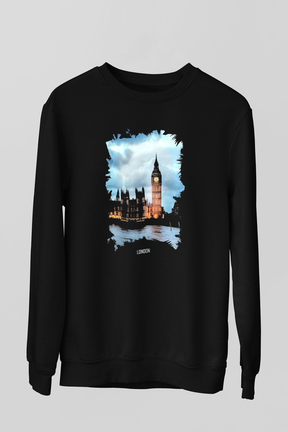 Big Ben Siyah Unisex Sweatshirt