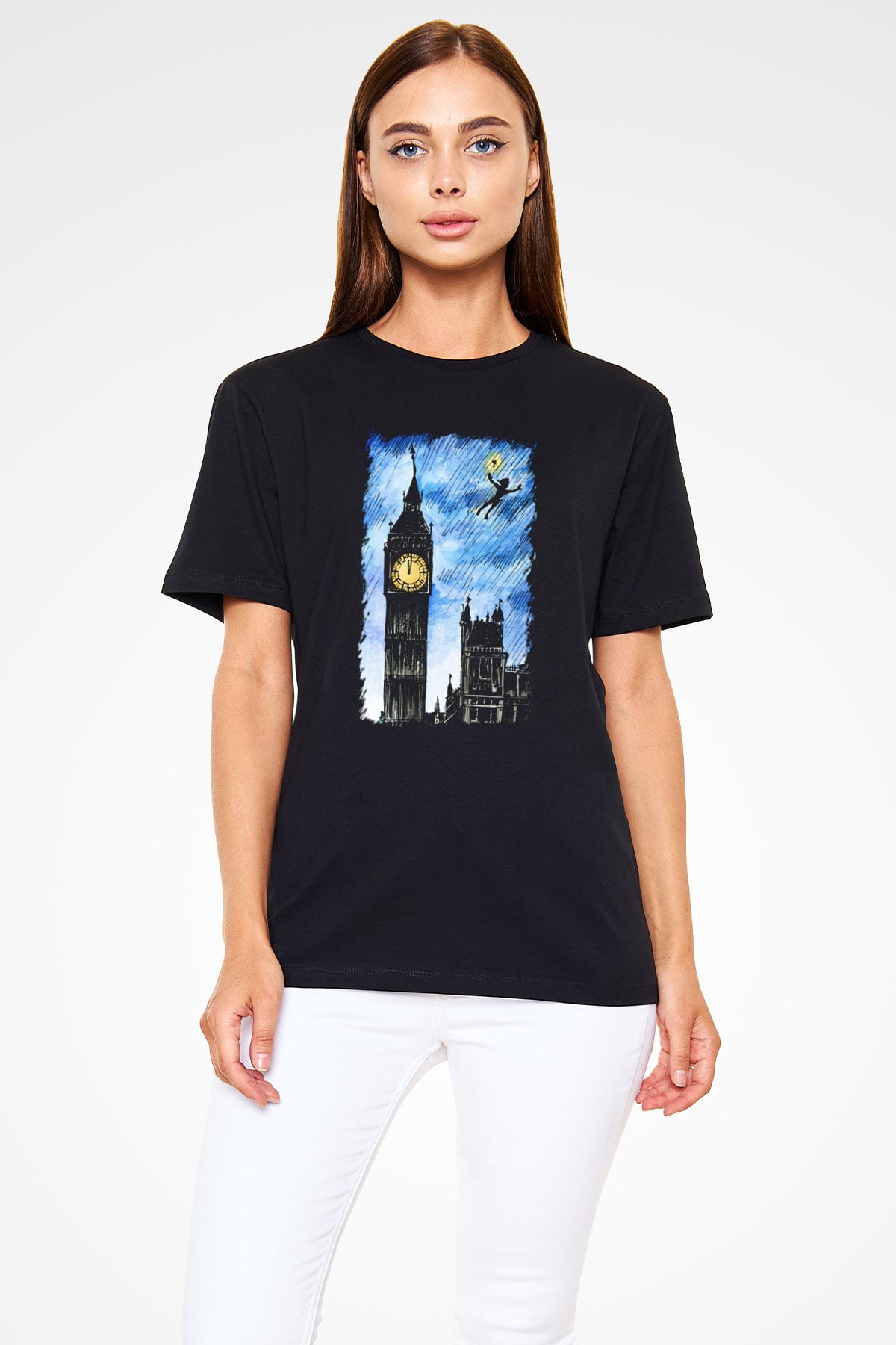 Big Ben Siyah Unisex Tişört T-Shirt - TişörtFabrikası