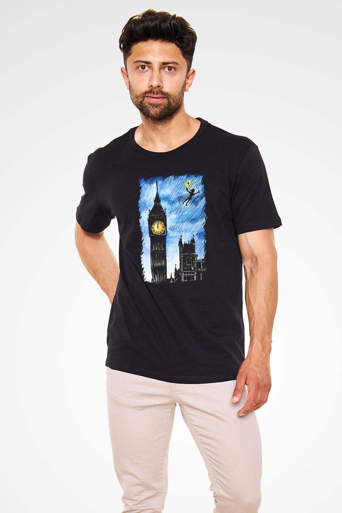Big Ben Siyah Unisex Tişört T-Shirt - TişörtFabrikası