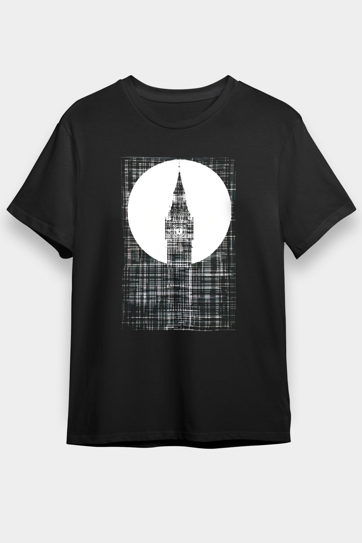 Big Ben Siyah Unisex Tişört T-Shirt - TişörtFabrikası