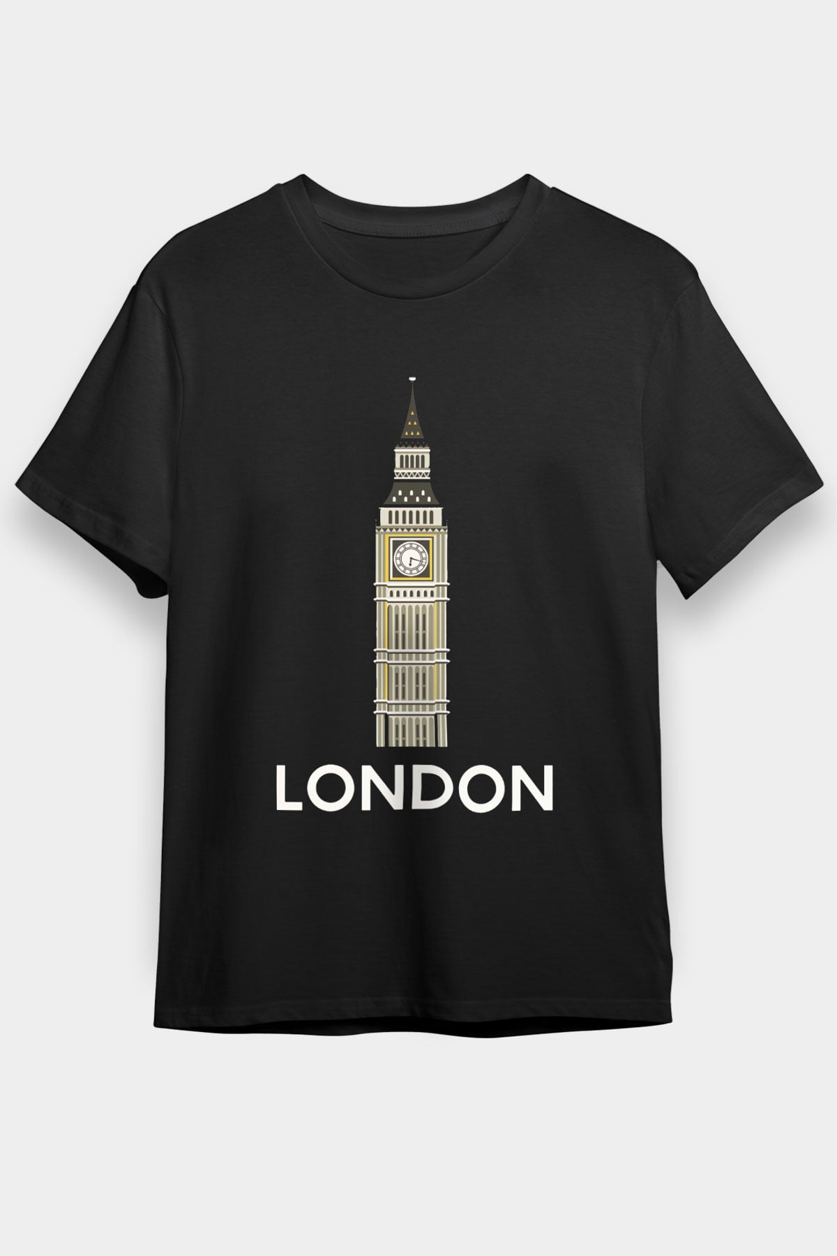 Big Ben Siyah Unisex Tişört T-Shirt - TişörtFabrikası