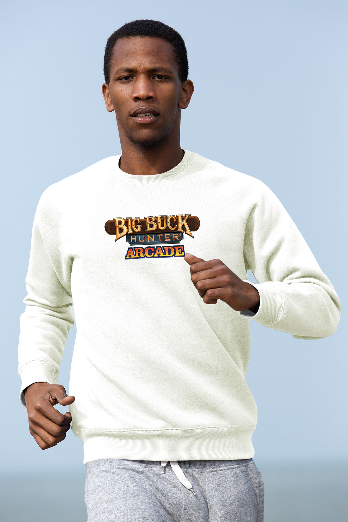 Big Buck Hunter Beyaz Unisex Sweatshirt