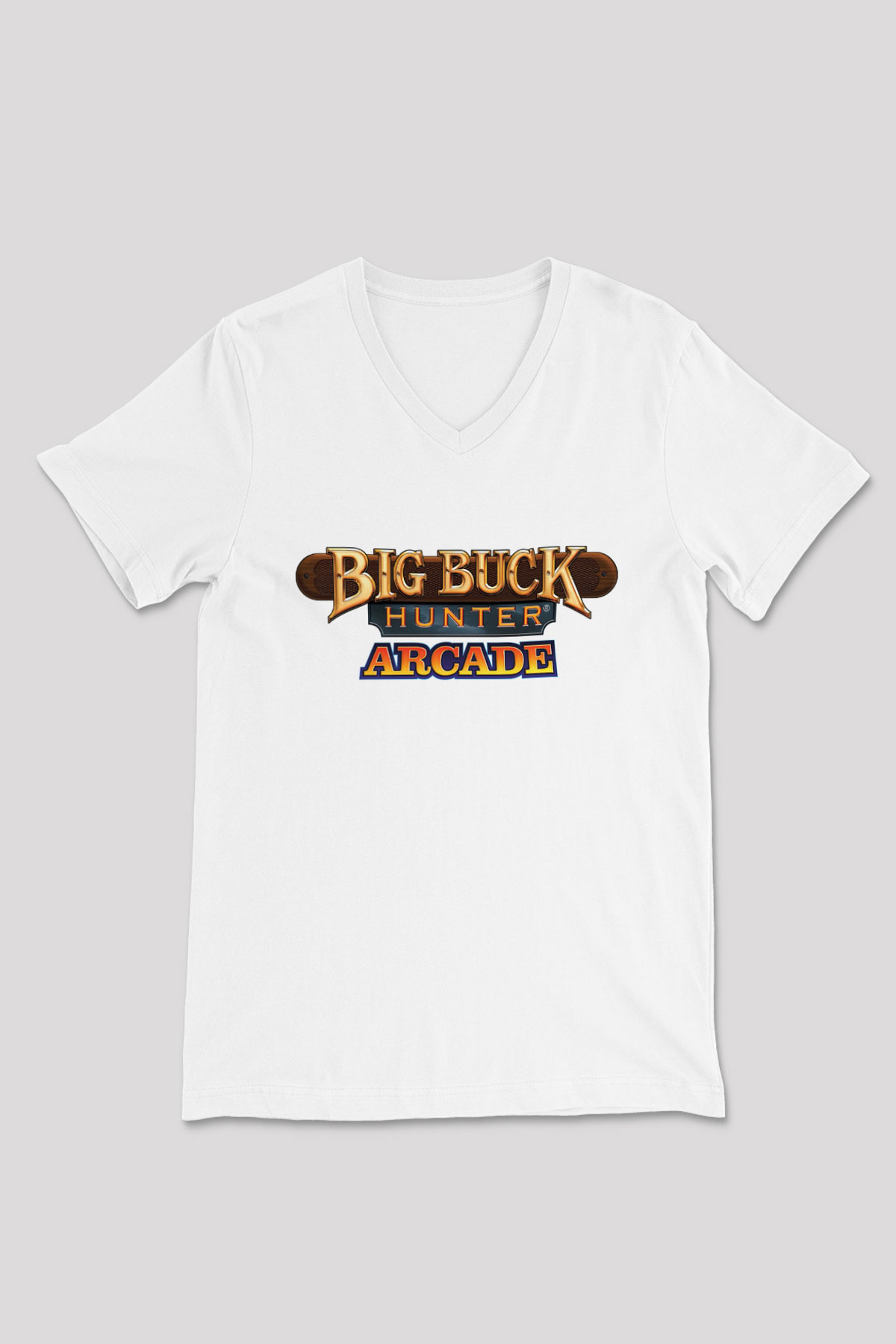 Big Buck Hunter Beyaz Unisex V Yaka Tişört