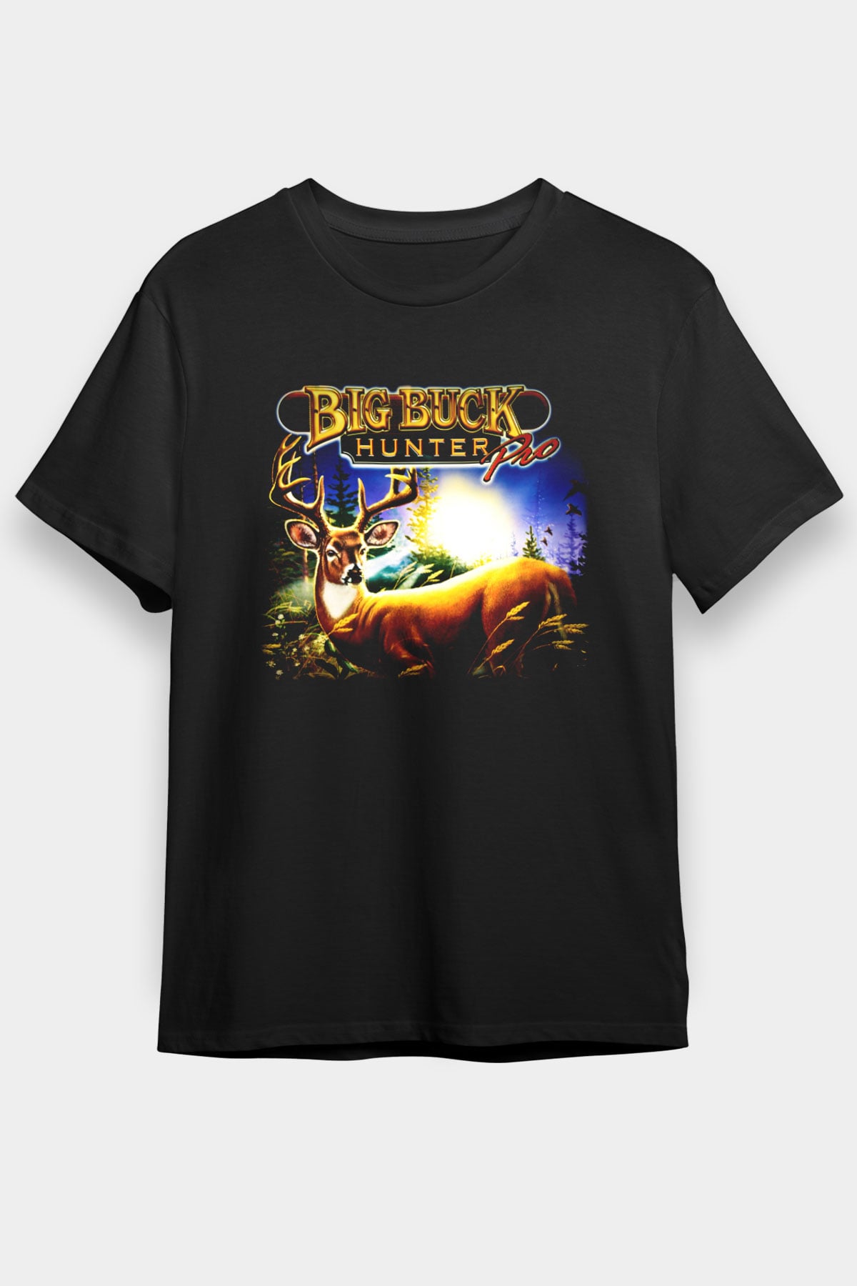 Big Buck Hunter Siyah Unisex Tişört T-Shirt