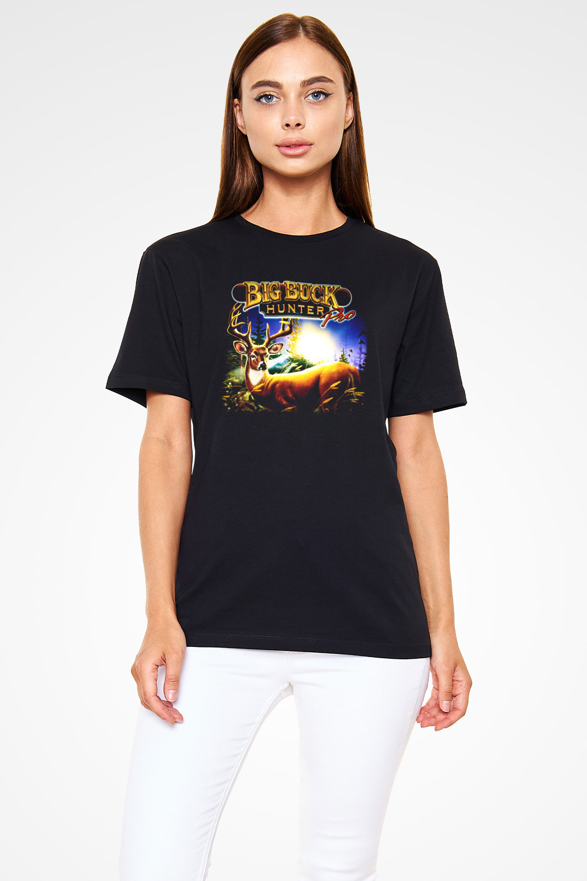 Big Buck Hunter Siyah Unisex Tişört T-Shirt