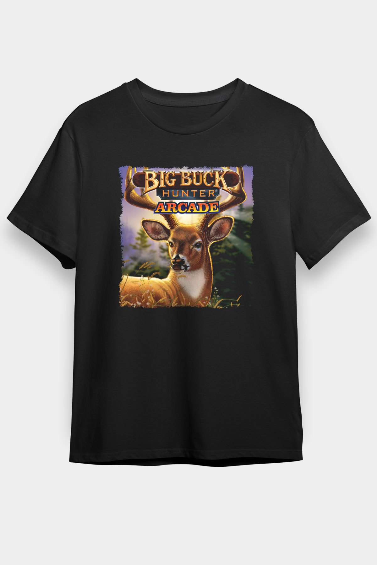 Big Buck Hunter Siyah Unisex Tişört T-Shirt