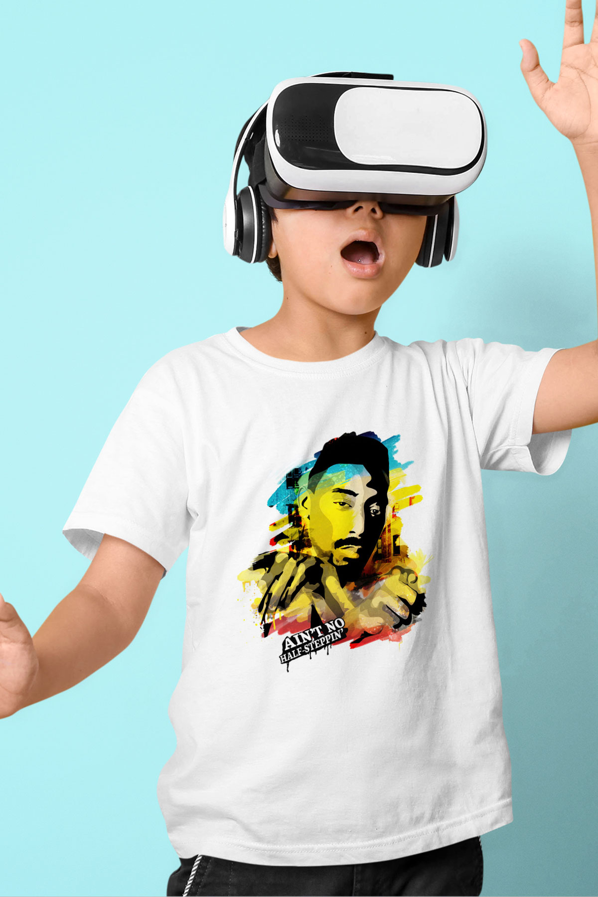 Big Daddy Kane Baskılı Beyaz Unisex Çocuk Tişört