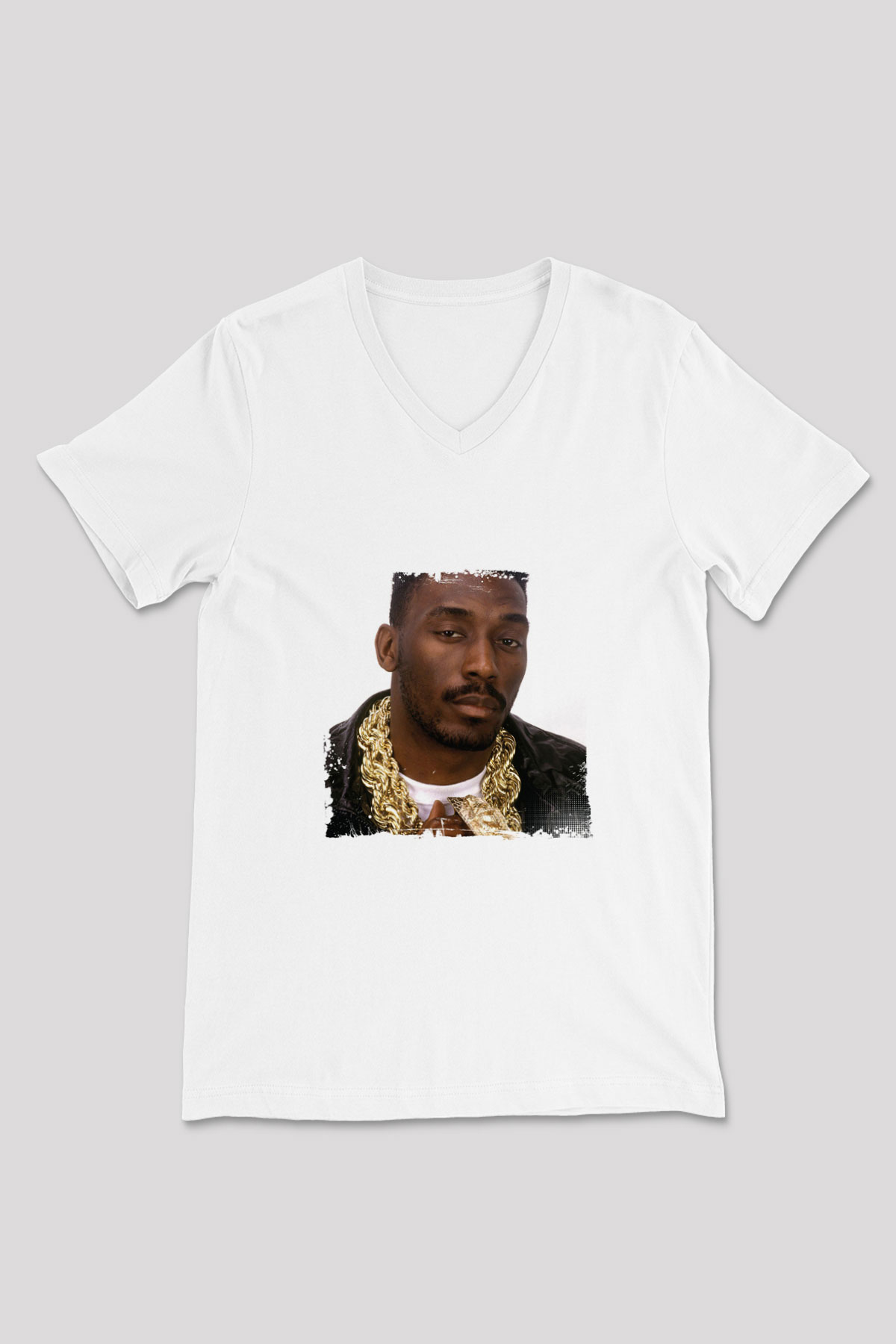 Big Daddy Kane Baskılı Beyaz V Yaka Unisex Tişört