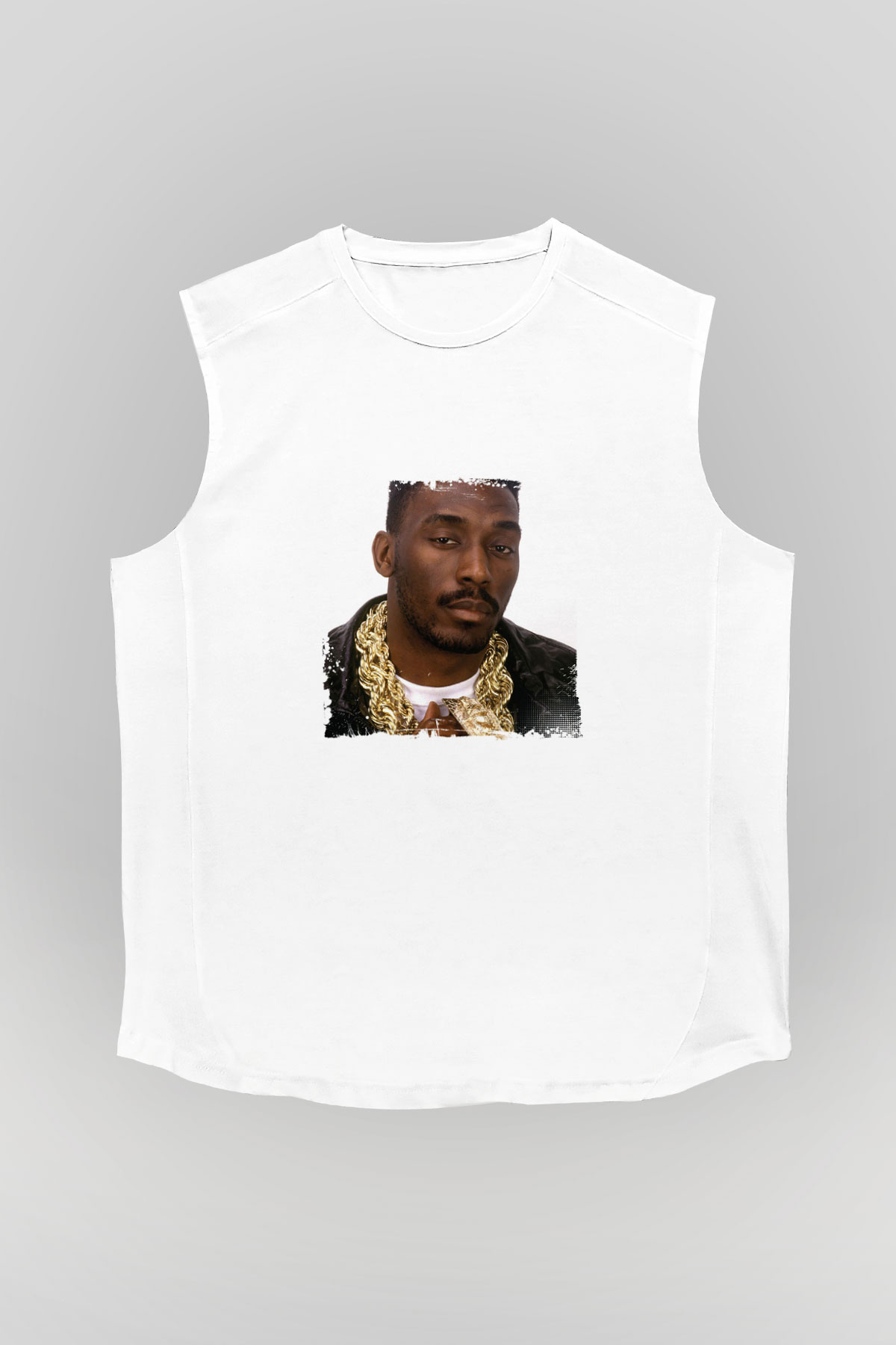 Big Daddy Kane Baskılı Unisex Beyaz Kolsuz Tişört