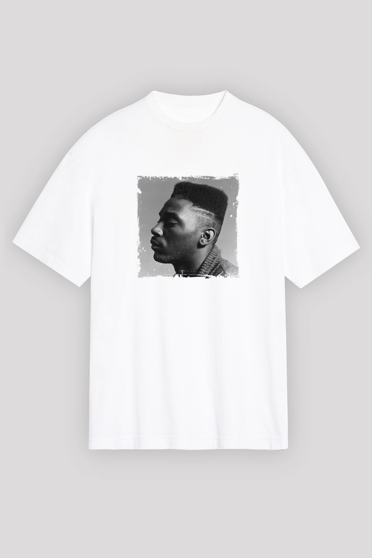 Big Daddy Kane Baskılı Oversize Beyaz Tişört