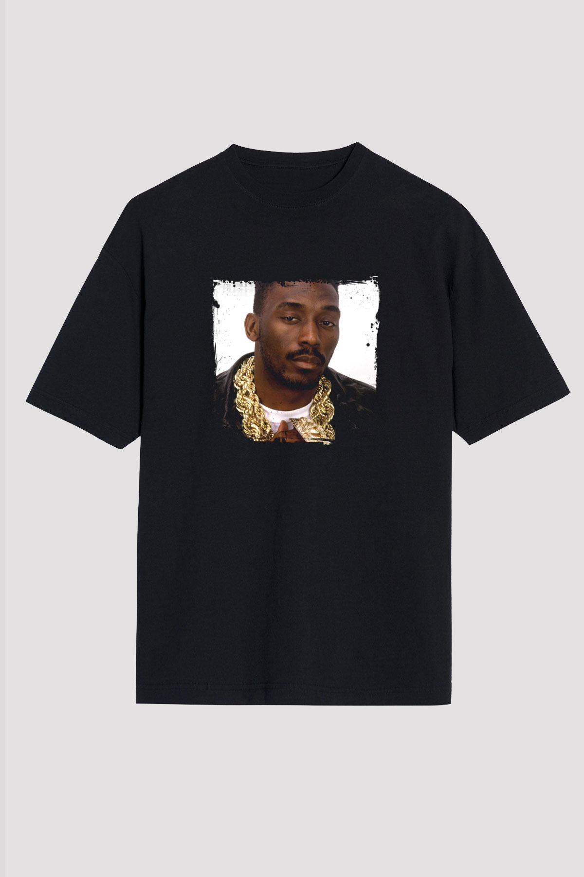 Big Daddy Kane Baskılı Unisex Oversize Siyah Tişört