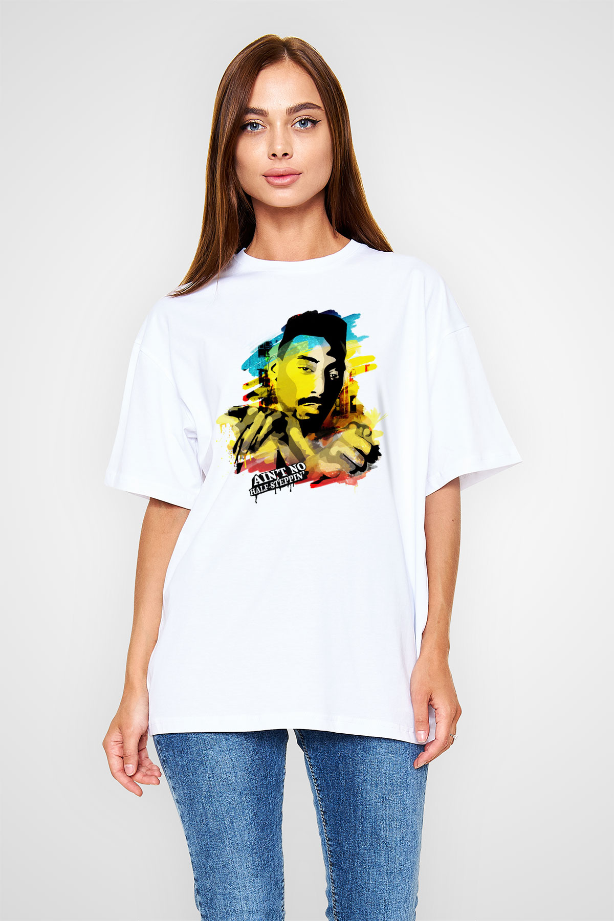 Big Daddy Kane Beyaz Unisex Oversize Tişört T-Shirt