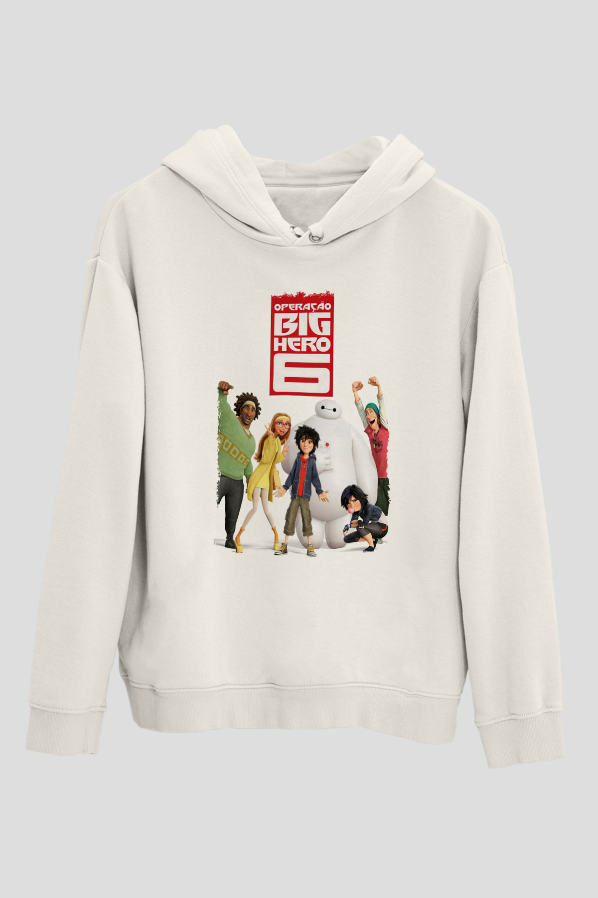 Big Hero Beyaz Unisex Hoodie
