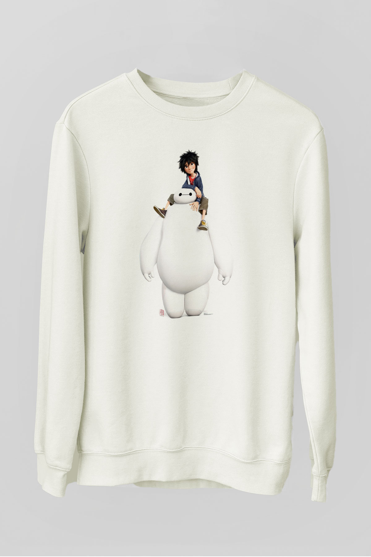 Big Hero Beyaz Unisex Sweatshirt