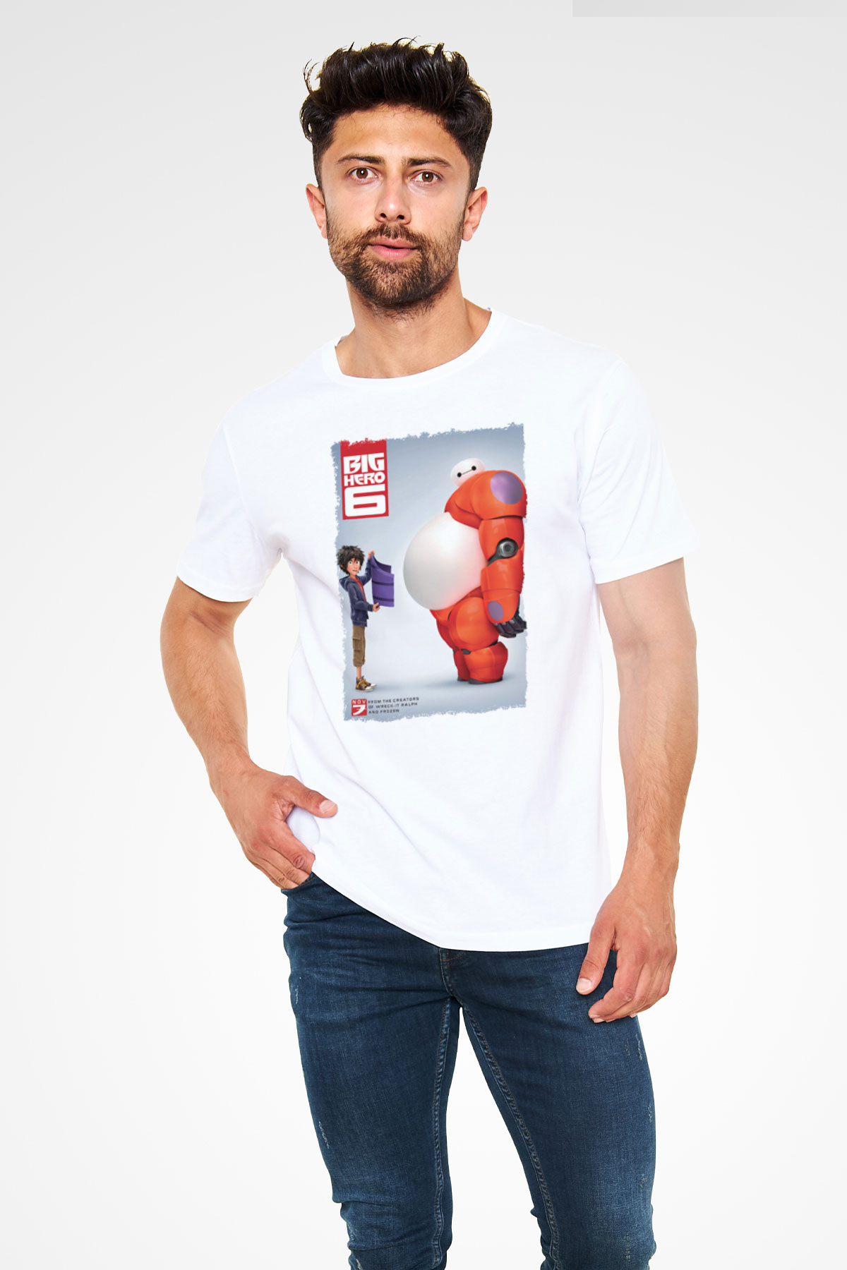 Big Hero Beyaz Unisex Tişört T-Shirt