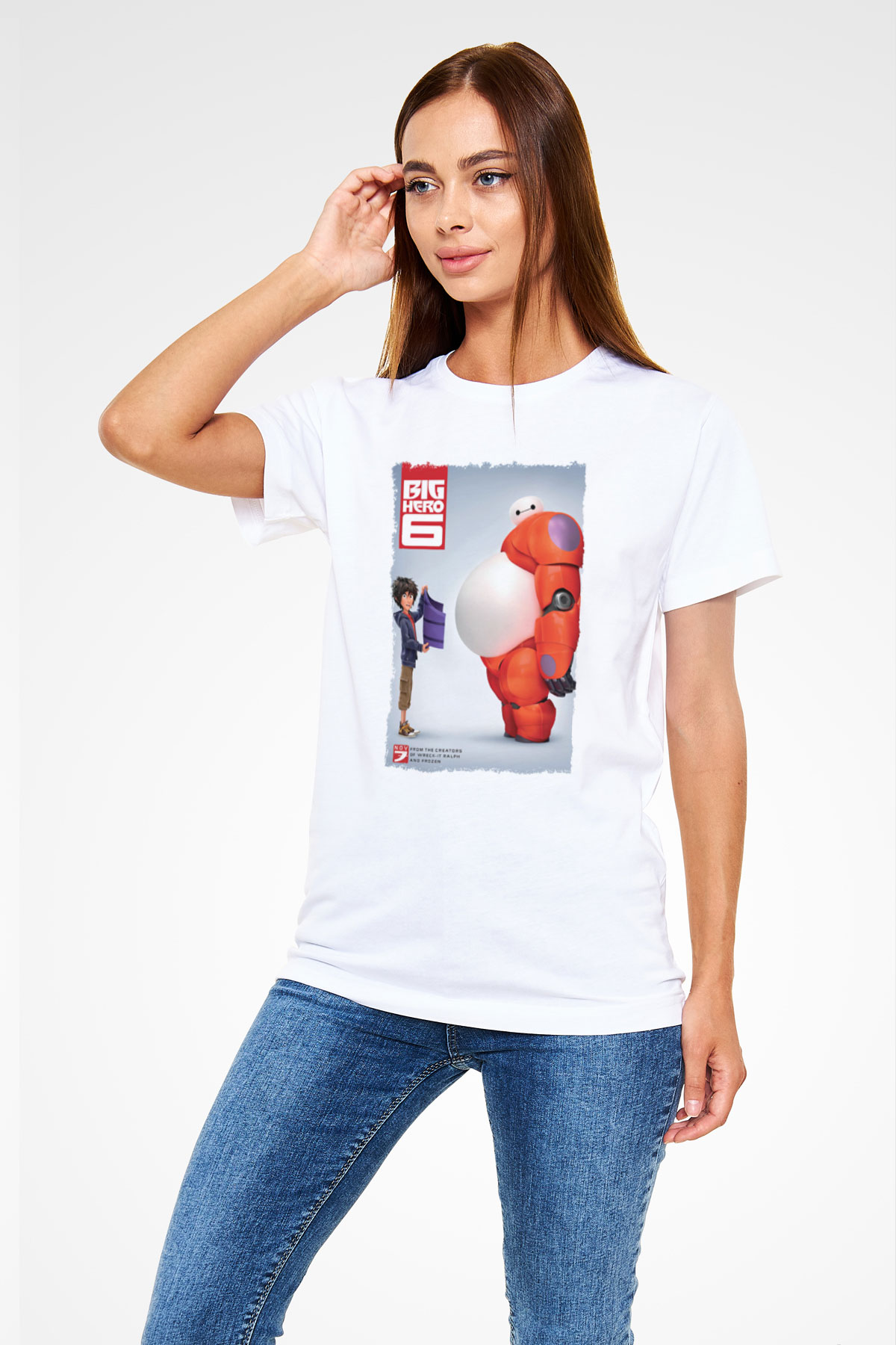 Big Hero Beyaz Unisex Tişört T-Shirt
