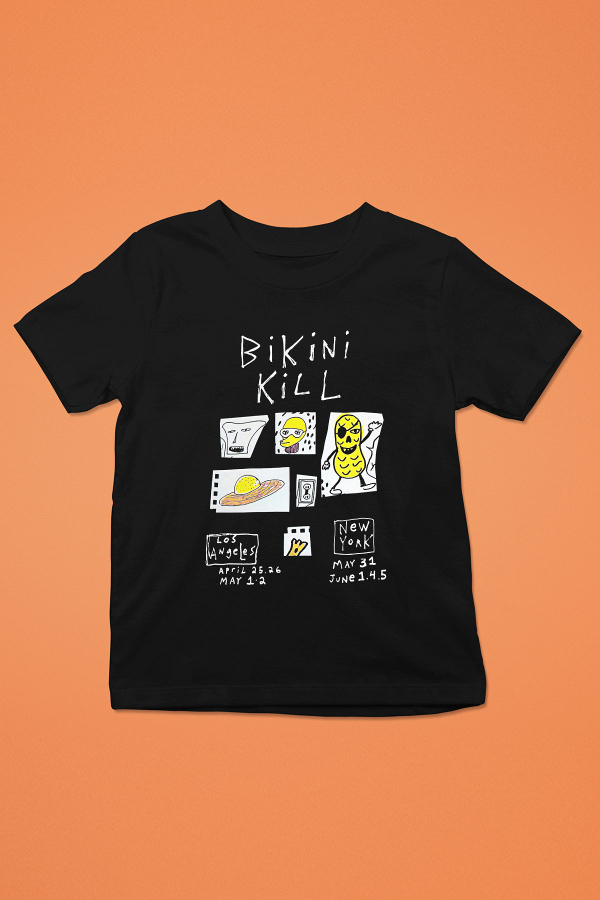 Bikini Kill Baskılı Unisex Siyah Çocuk Tişört - Tshirt